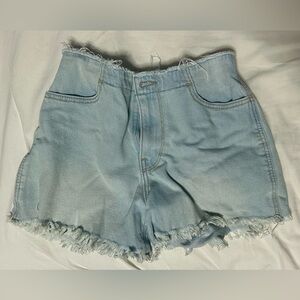 Hollister Blue Jean Shorts Distressed High-Waisted